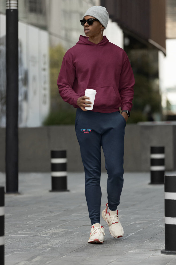 MENS NAVY BLUE JOGGERS 