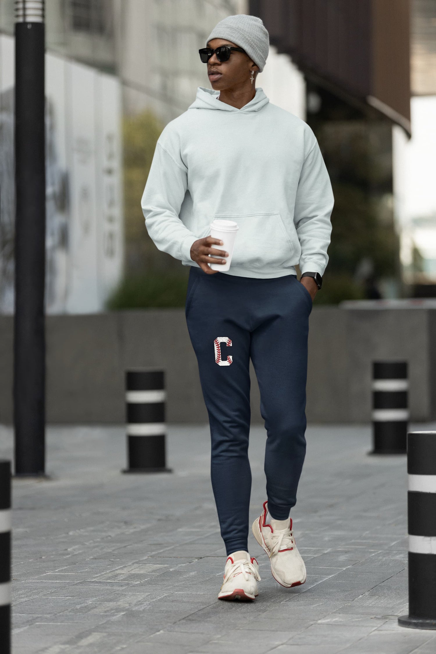 MENS NAVY BLUE JOGGERS