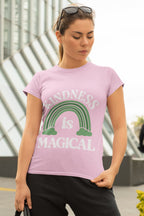 Women's Light Pink Round Neck T-shirts