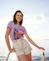 Women Iris Lavender Round Neck T-shirts