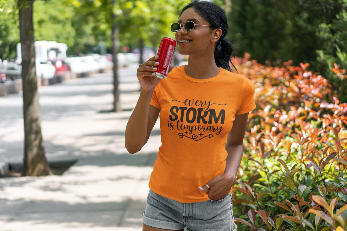 WOMENS ORANGE ROUNDNECK T-SHIRT
