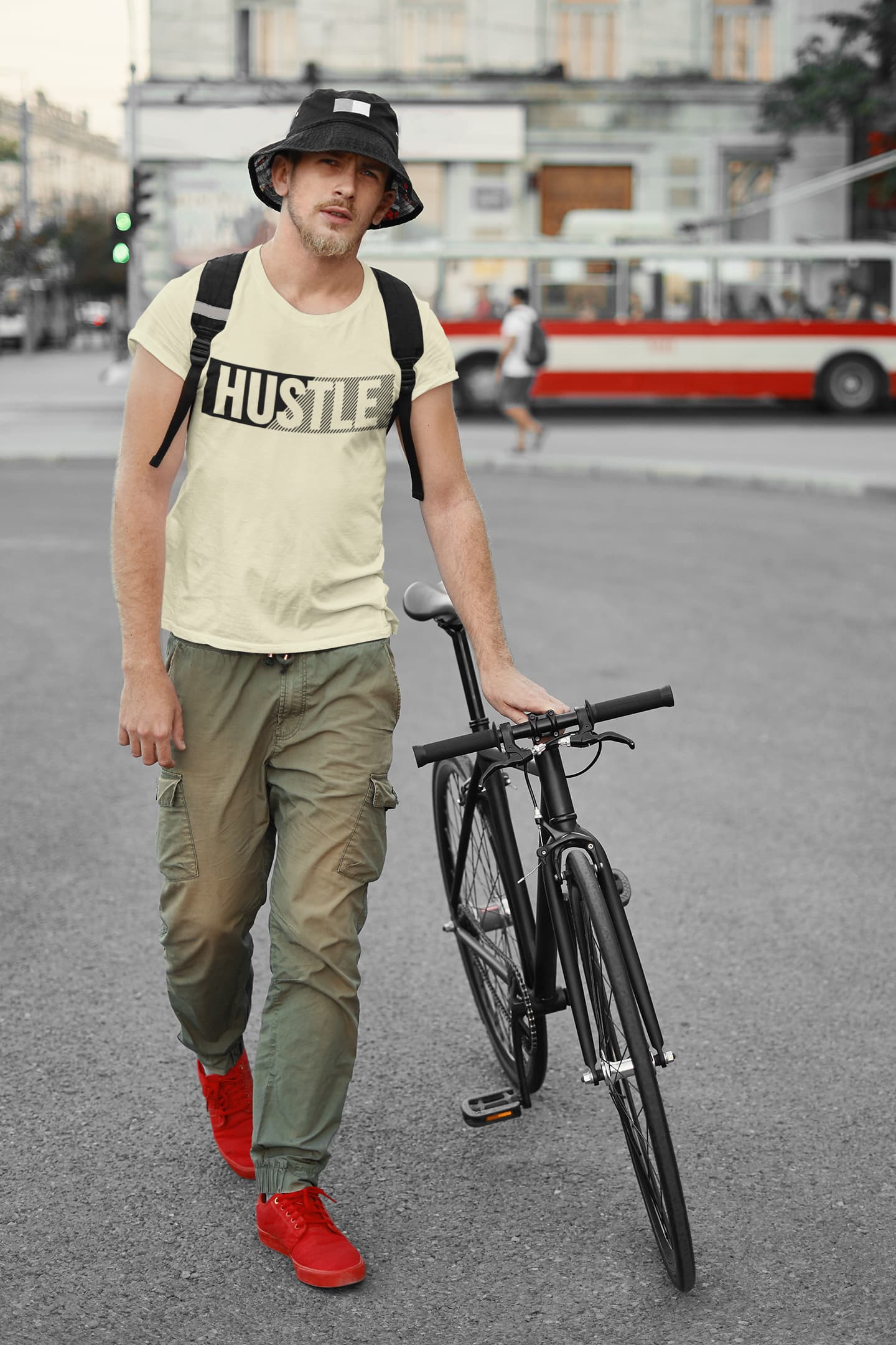 Men's Almond Round Neck T-shirts