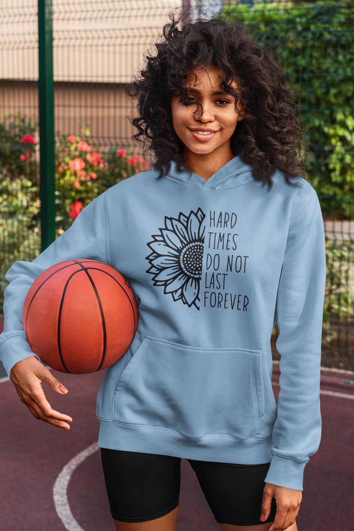 WOMENS BABY BLUE HOODIES