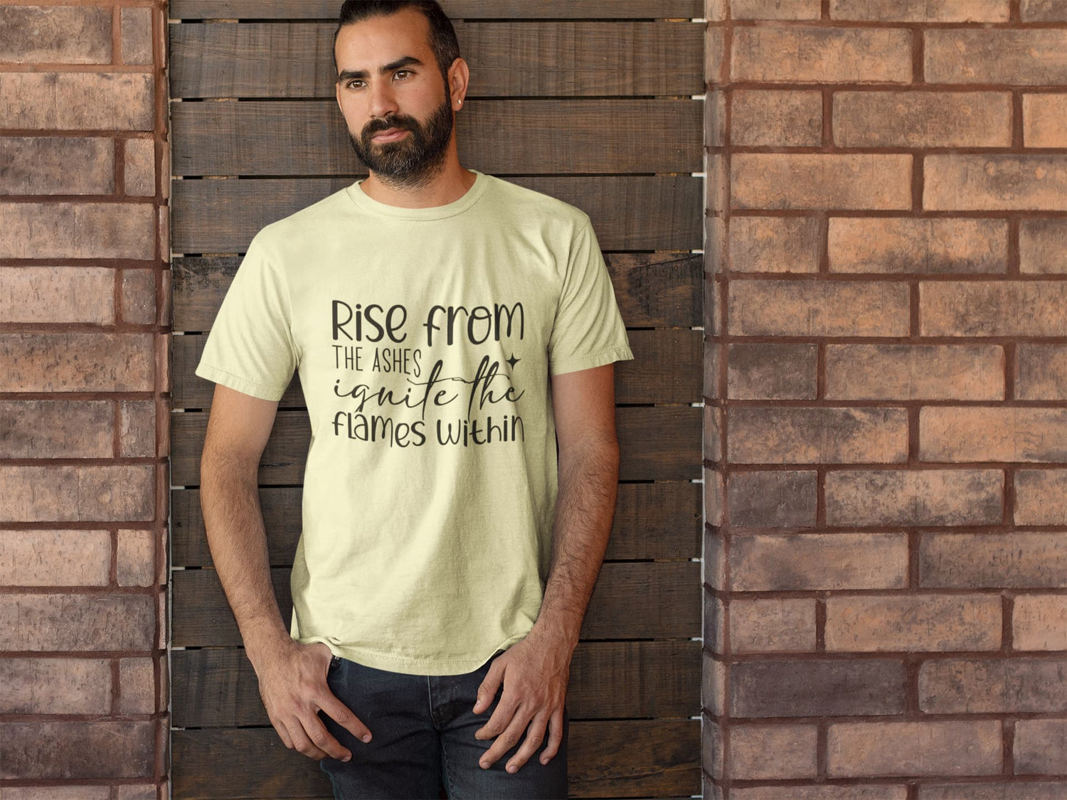 MENS BUTTER YELLOW ROUNDNECK T-SHIRT