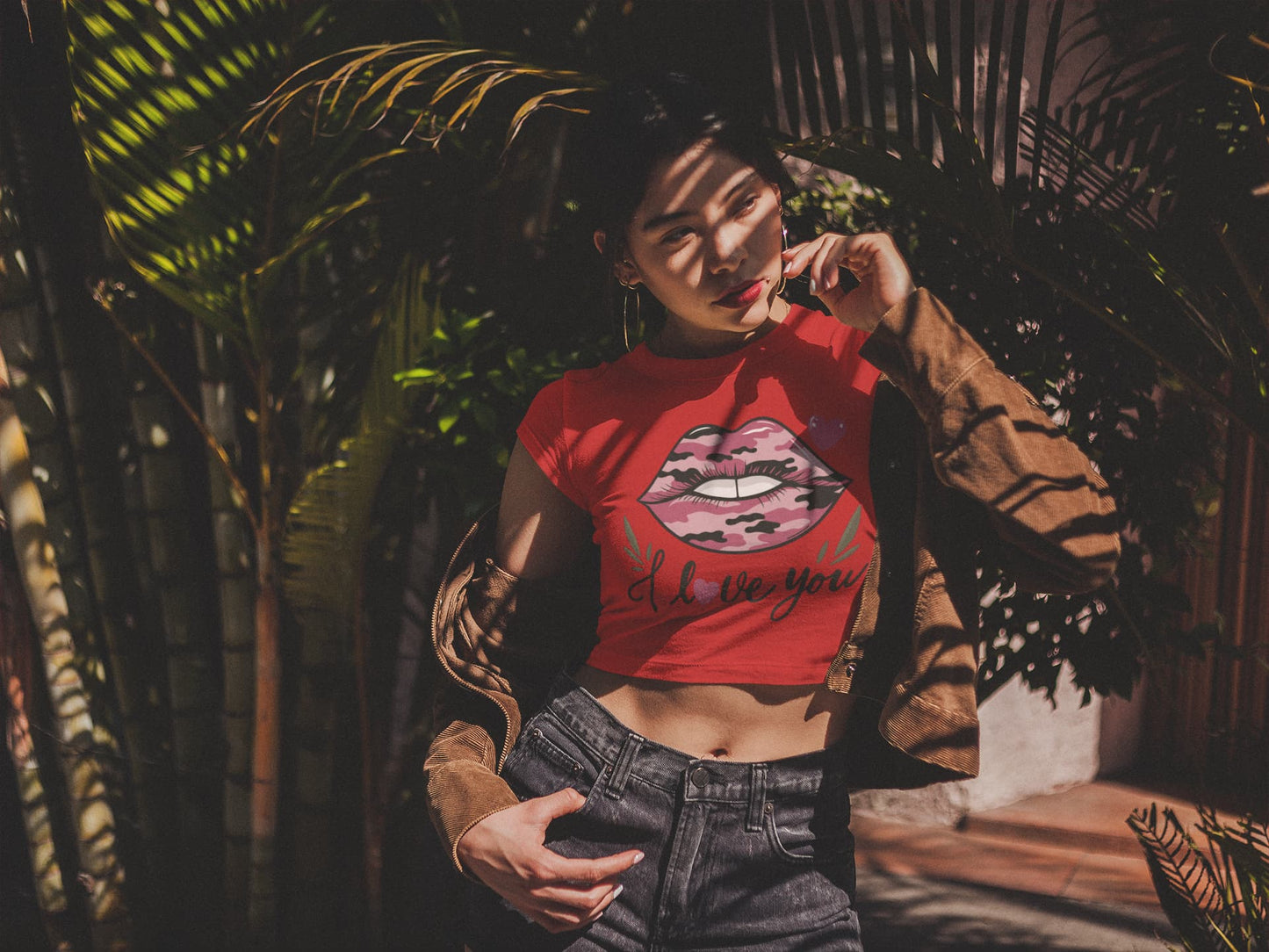 Women's Red Crop Tops