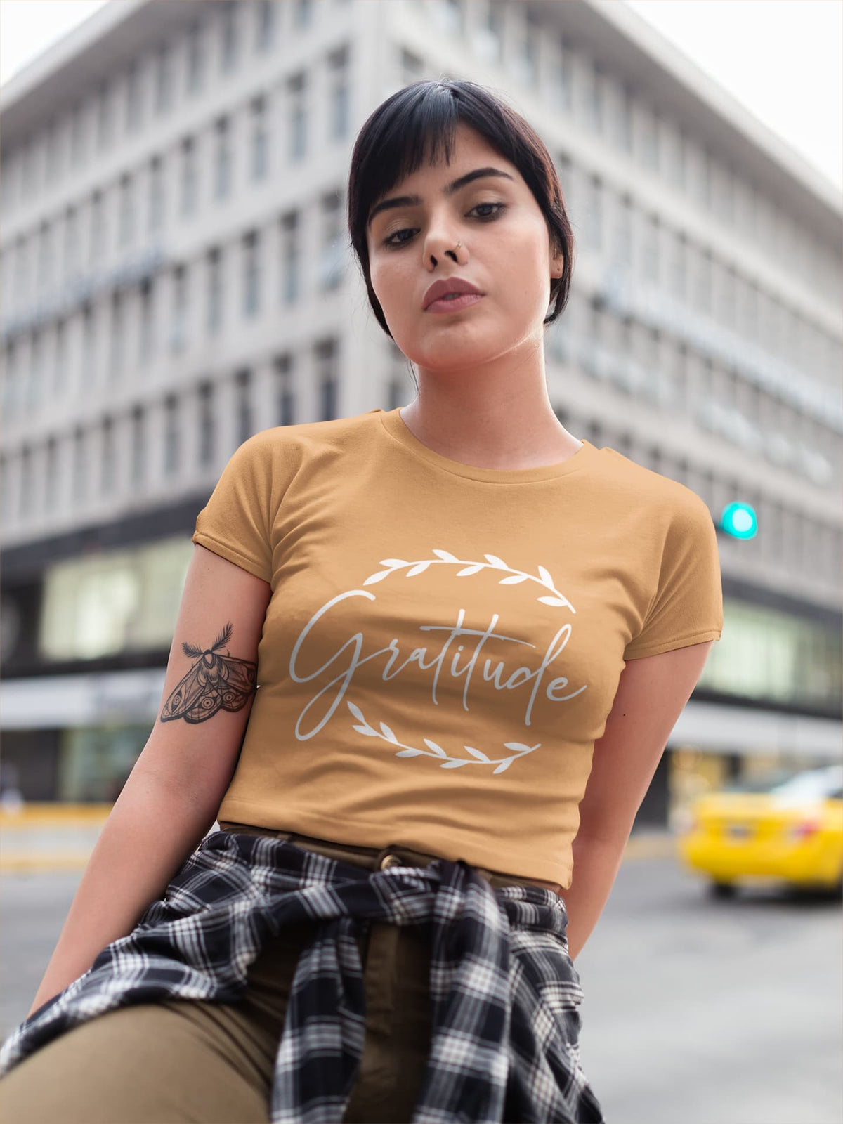 WOMENS MUSTARD YELLOW CROP TOP