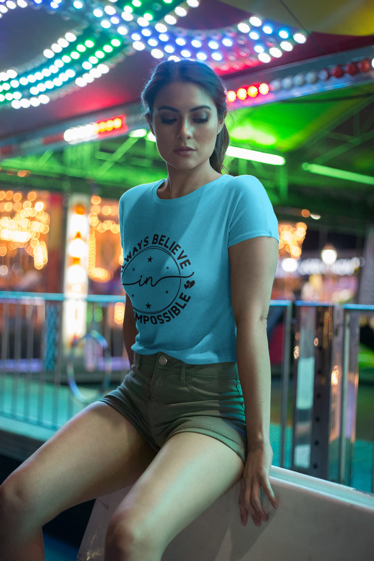 WOMENS SKY BLUE CROP TOP