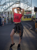 WOMENS RED CROP TOP 