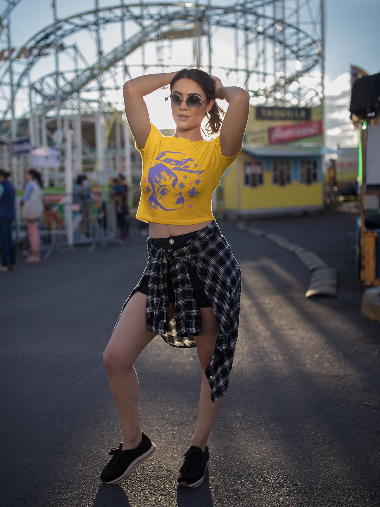 Women's Golden Yellow Crop Tops