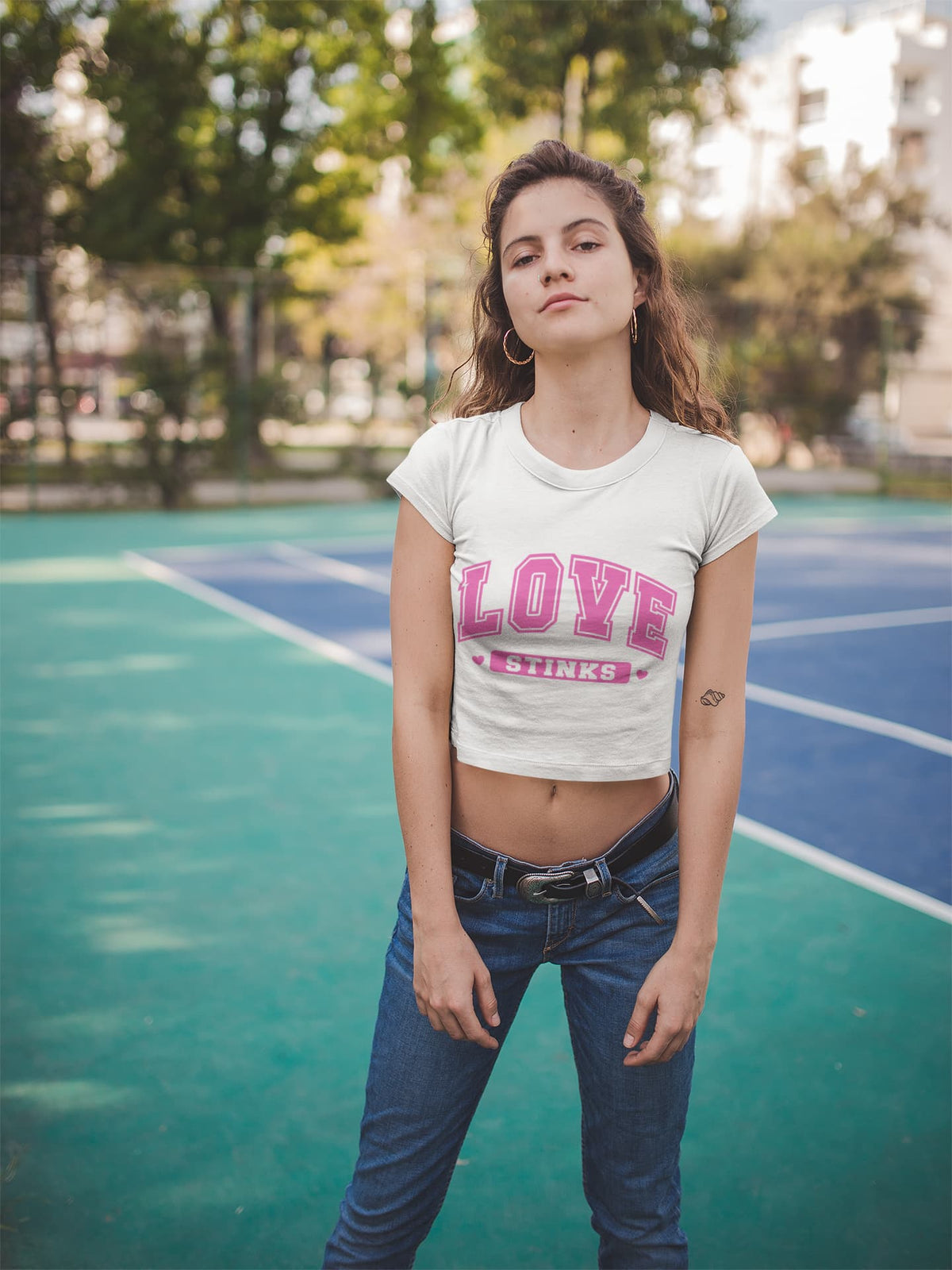 Women's White Crop Top