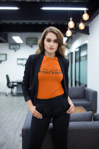 Women's Orange Round Neck T-shirts
