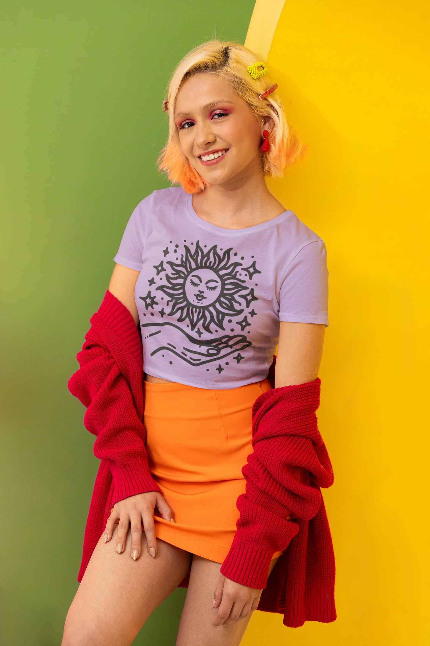 Women's Iris Lavender Crop Tops