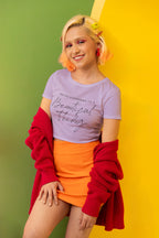 Women's Iris Lavender Crop Tops