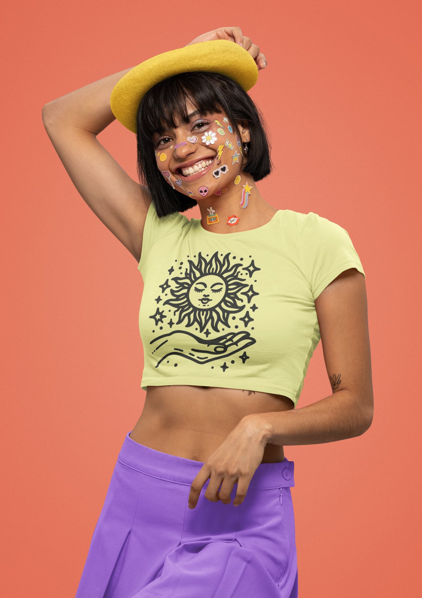 Women's Butter Yellow Crop Tops