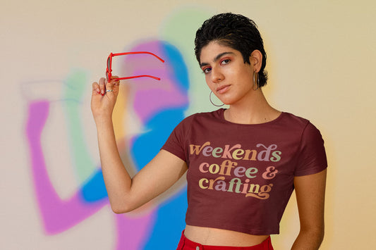 Women's Maroon Crop Tops