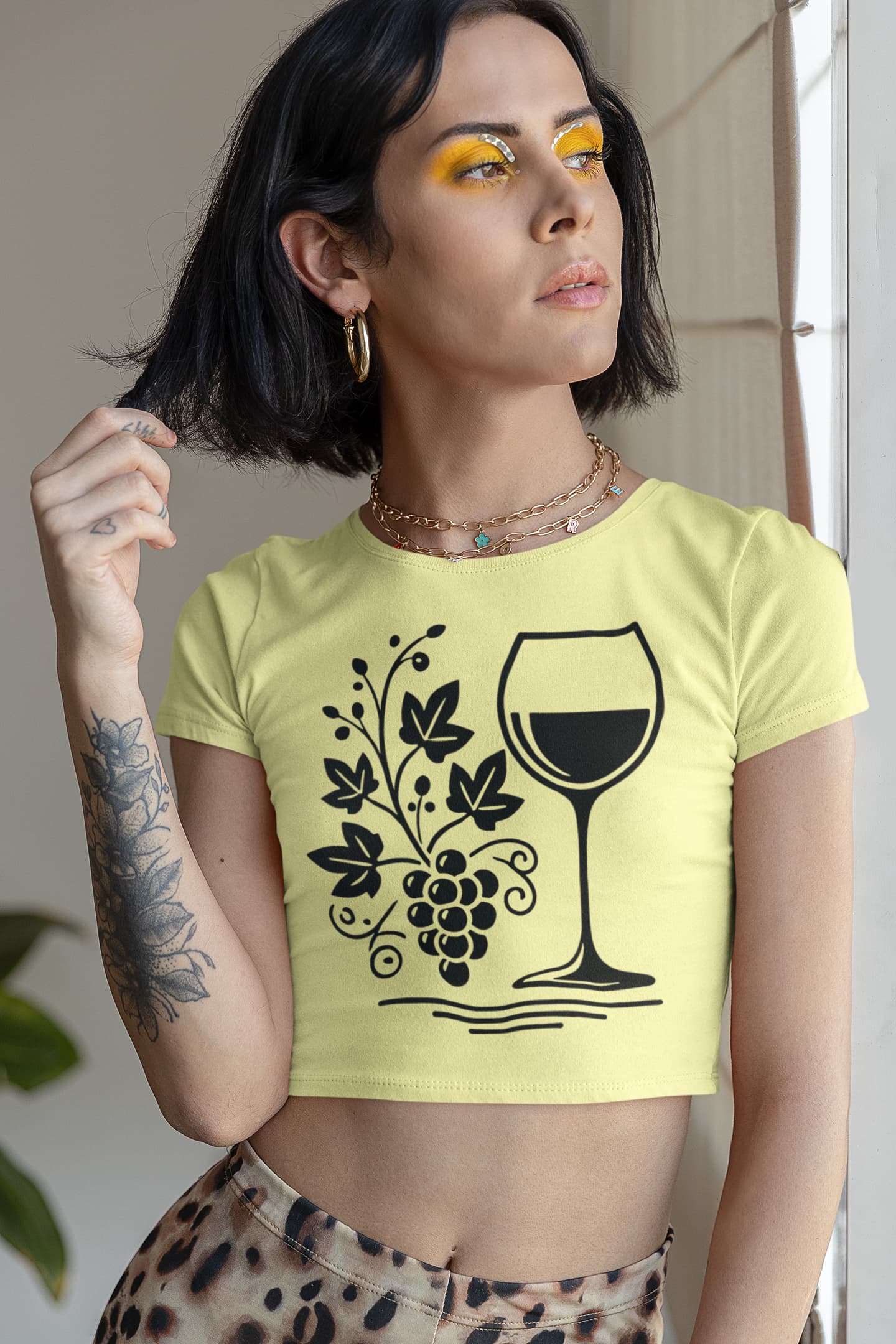 Women's Butter Yellow Crop Tops