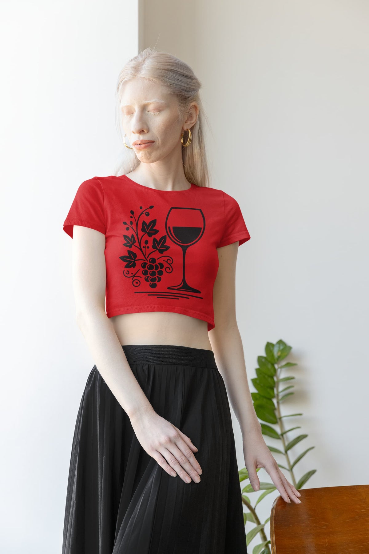 Women's Red Crop Tops