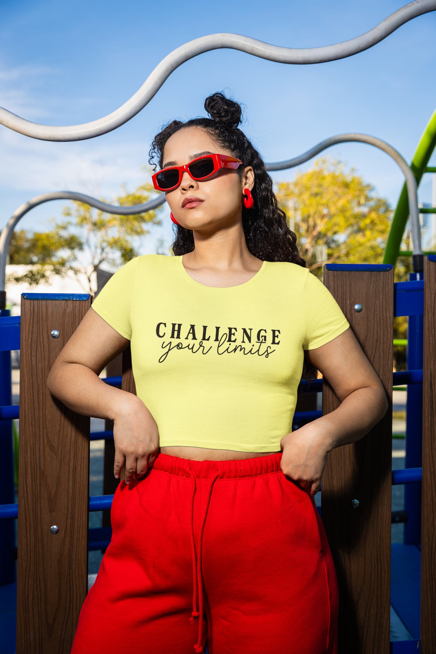 WOMENS BUTTER YELLOW CROP TOP