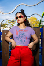 Women's Iris Lavender Crop Tops