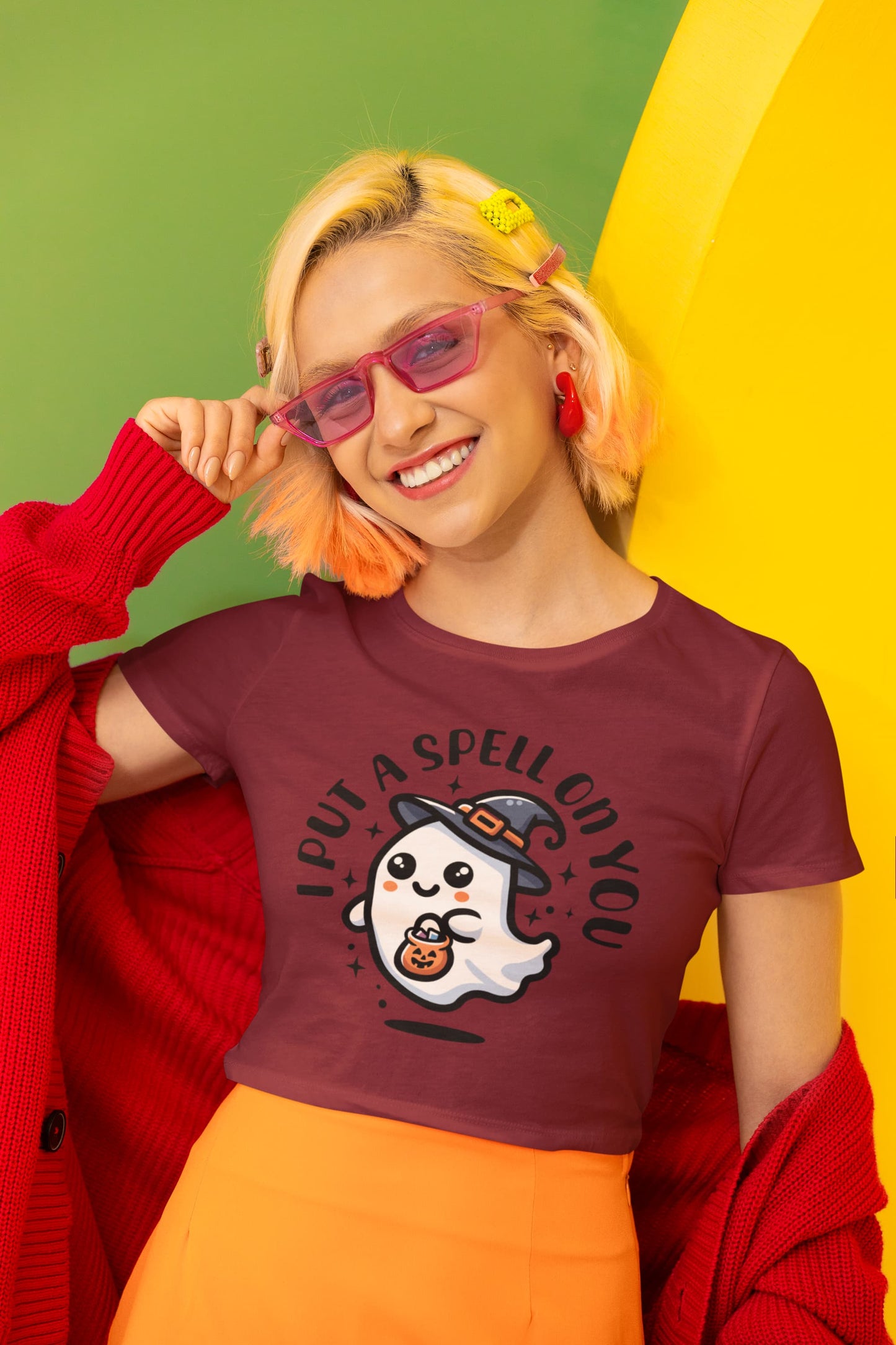 Women's Maroon Crop Tops