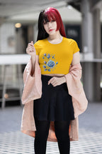 Women's Golden Yellow Crop Tops