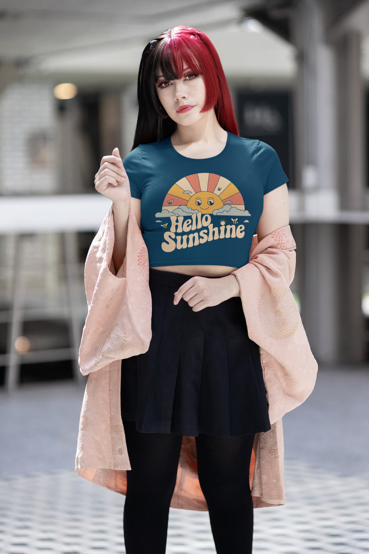 Women’s Navy Blue Crop Tops