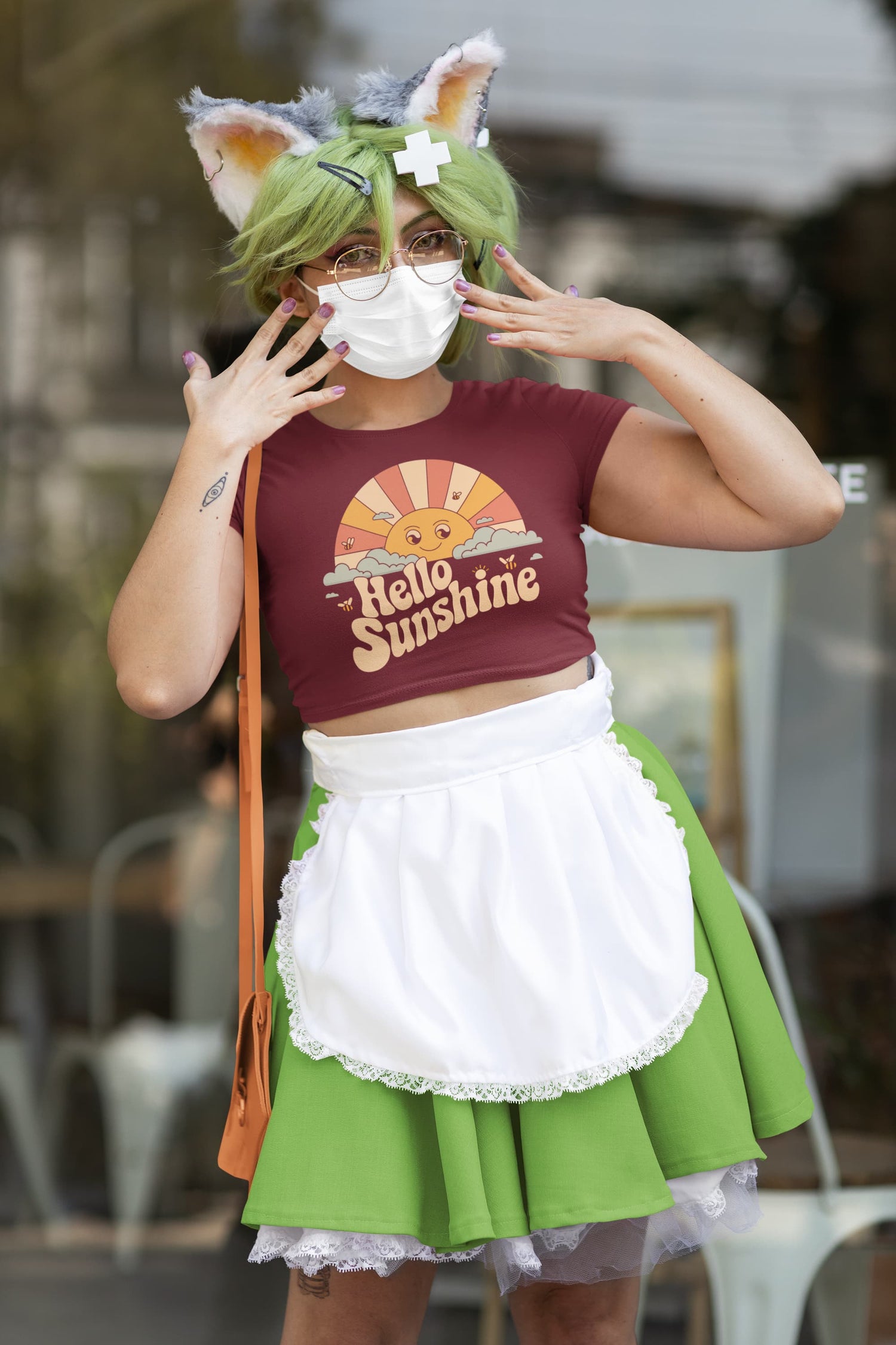 Women’s Maroon Crop Tops