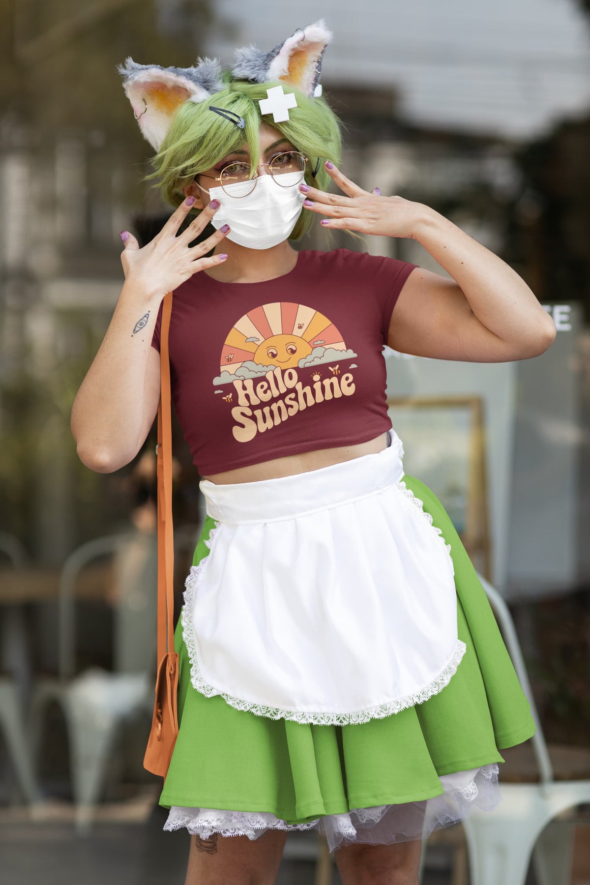 Women’s Maroon Crop Tops