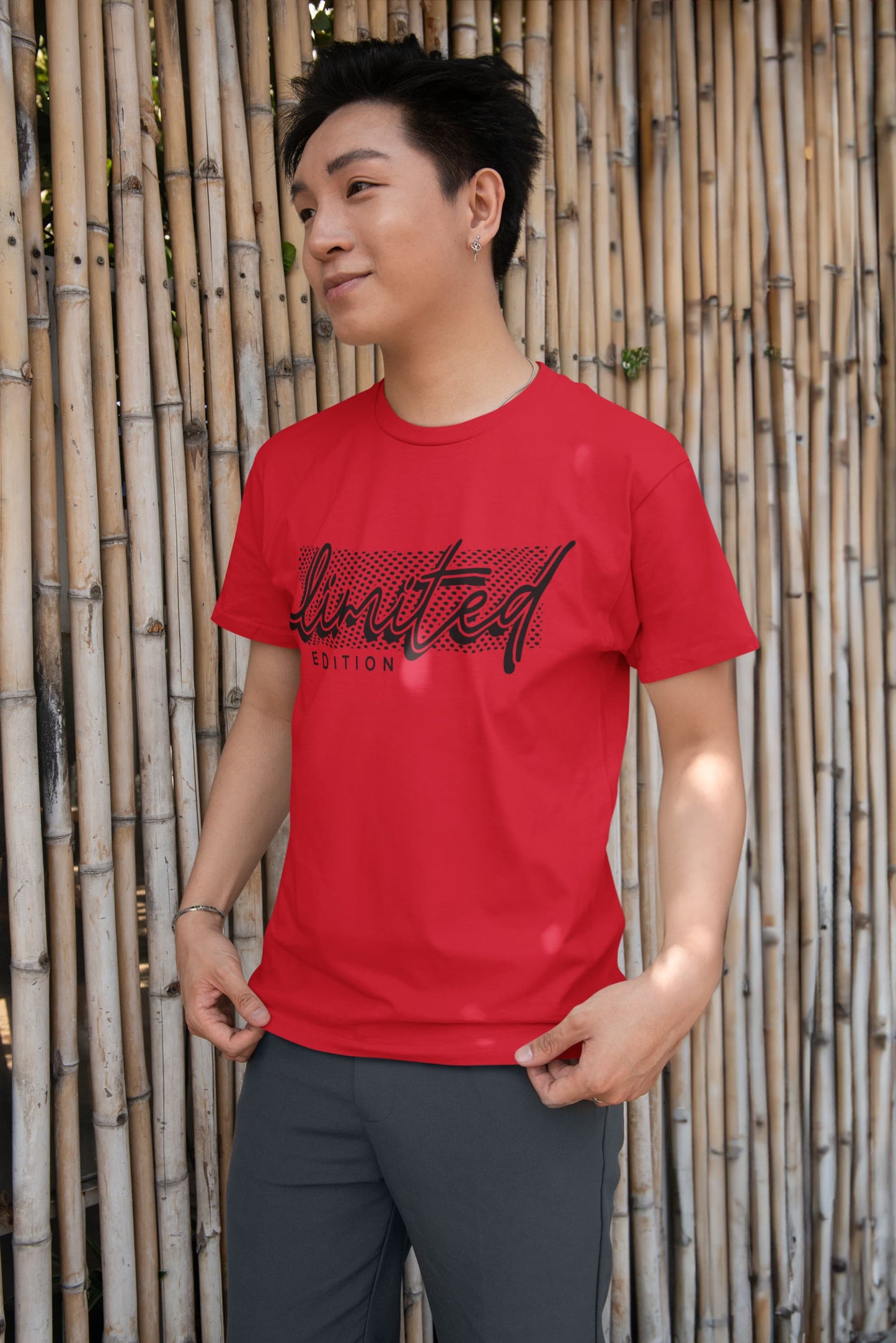 Men's Red Round Neck T-shirts