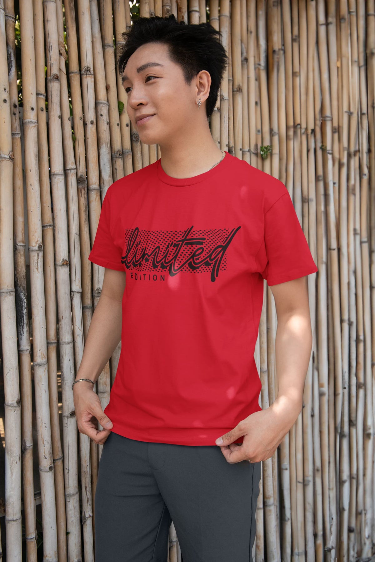 Karavirs® Limited Red graphic tee for men India