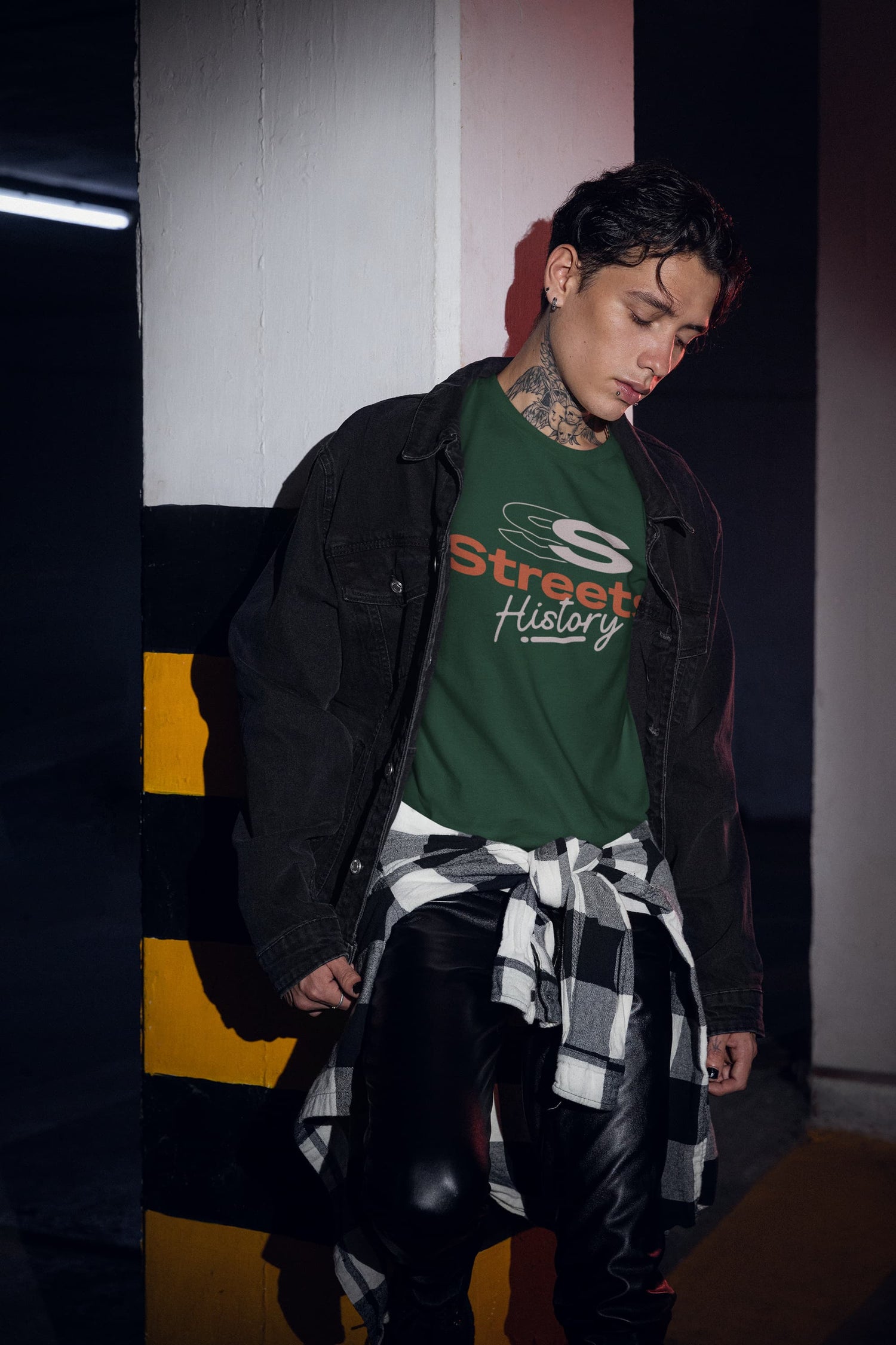 MENS OLIVE GREEN ROUNDNECK T-SHIRT