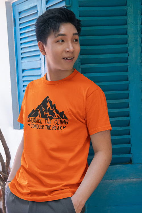 Karavirs® Absolute Orange graphic tee for men India