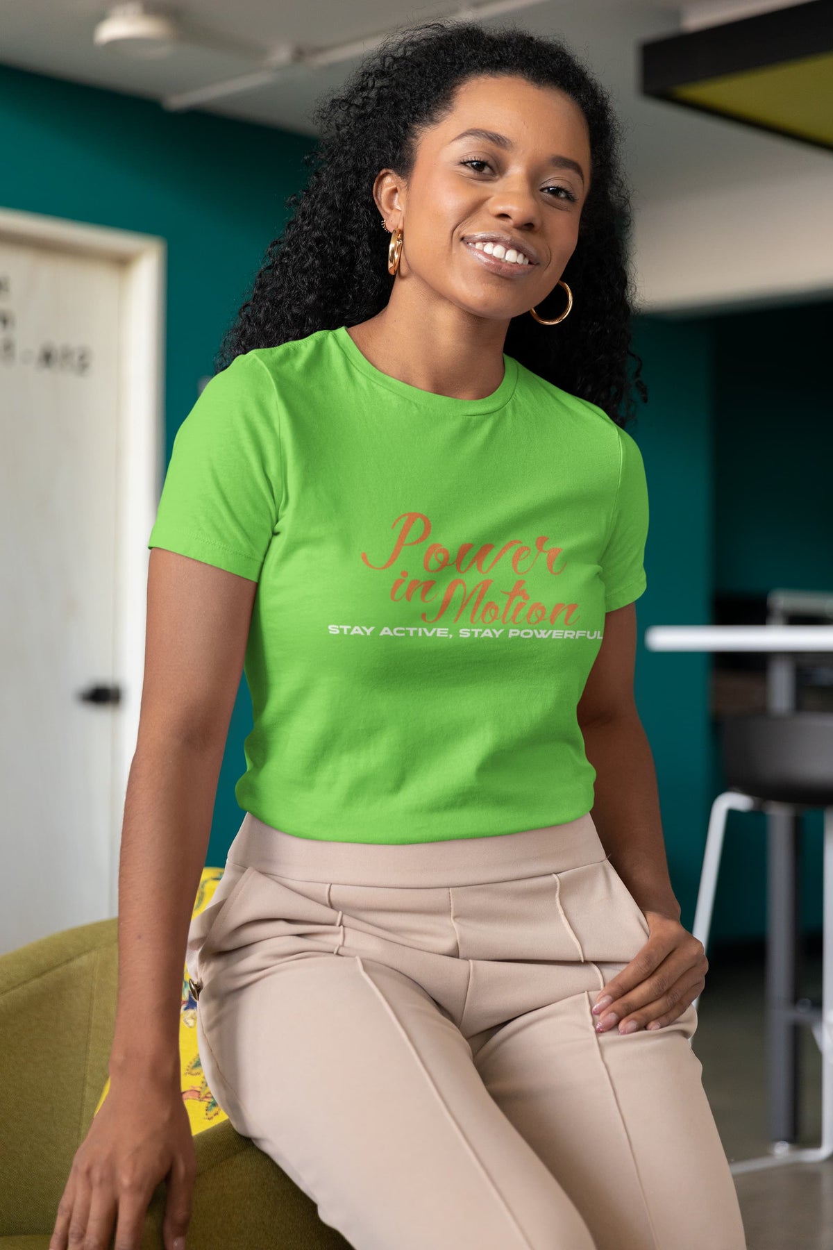 Karavirs® Potency Liril Green graphic tee for women India