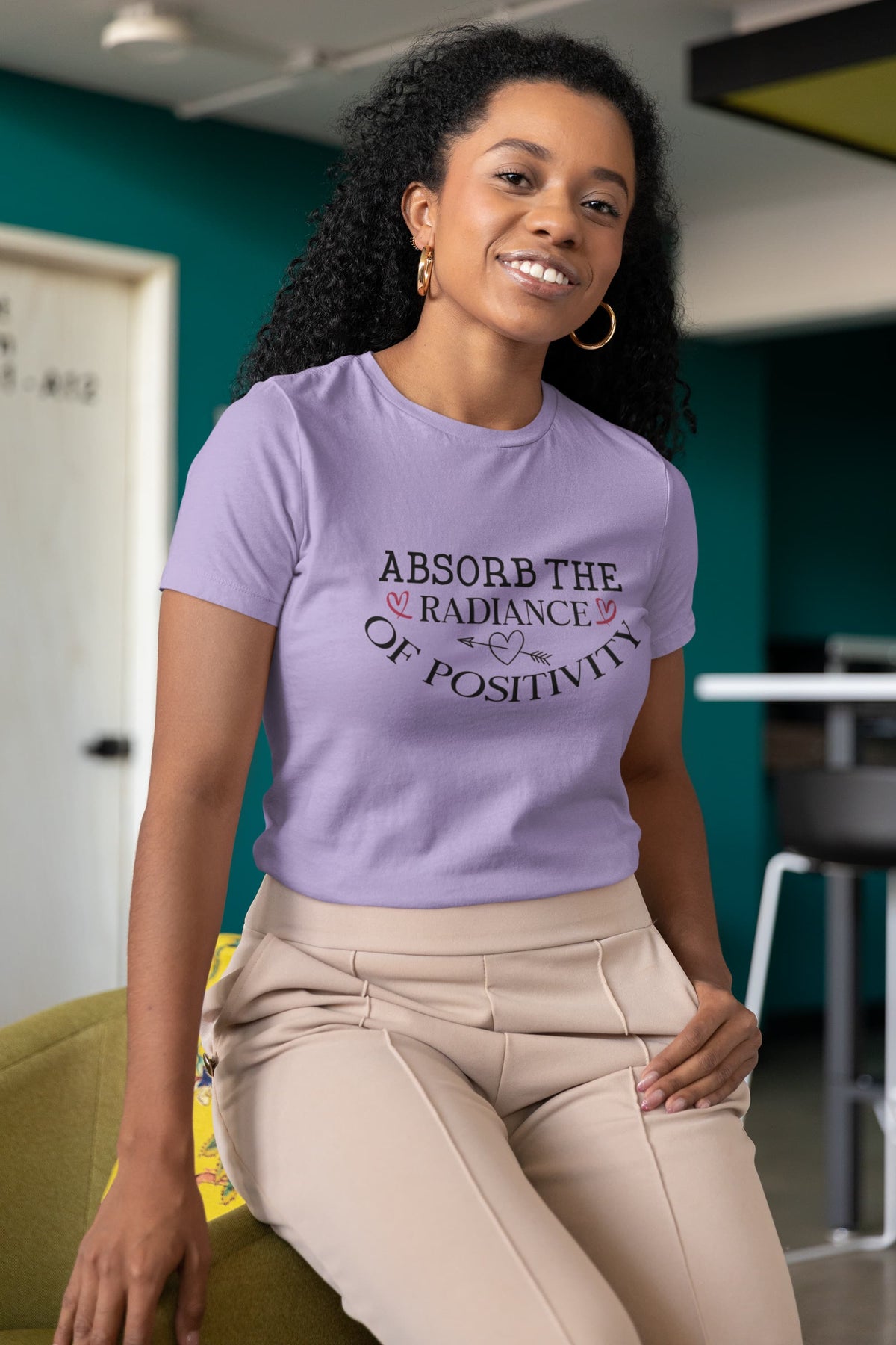 Karavirs® Radiance Iris Lavender graphic tee for women India