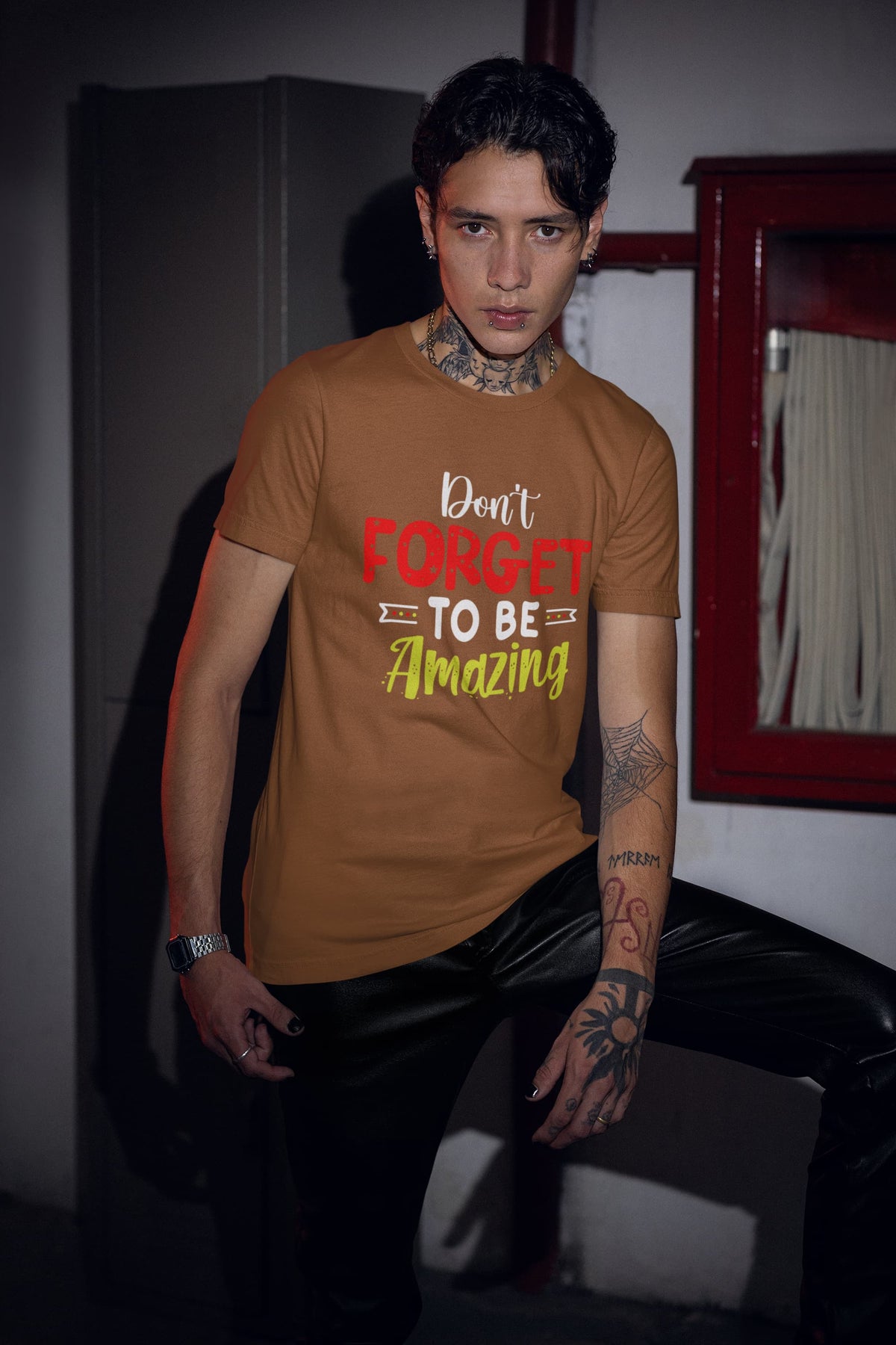 Karavirs® Rare Chocolate Brown graphic tee for men India