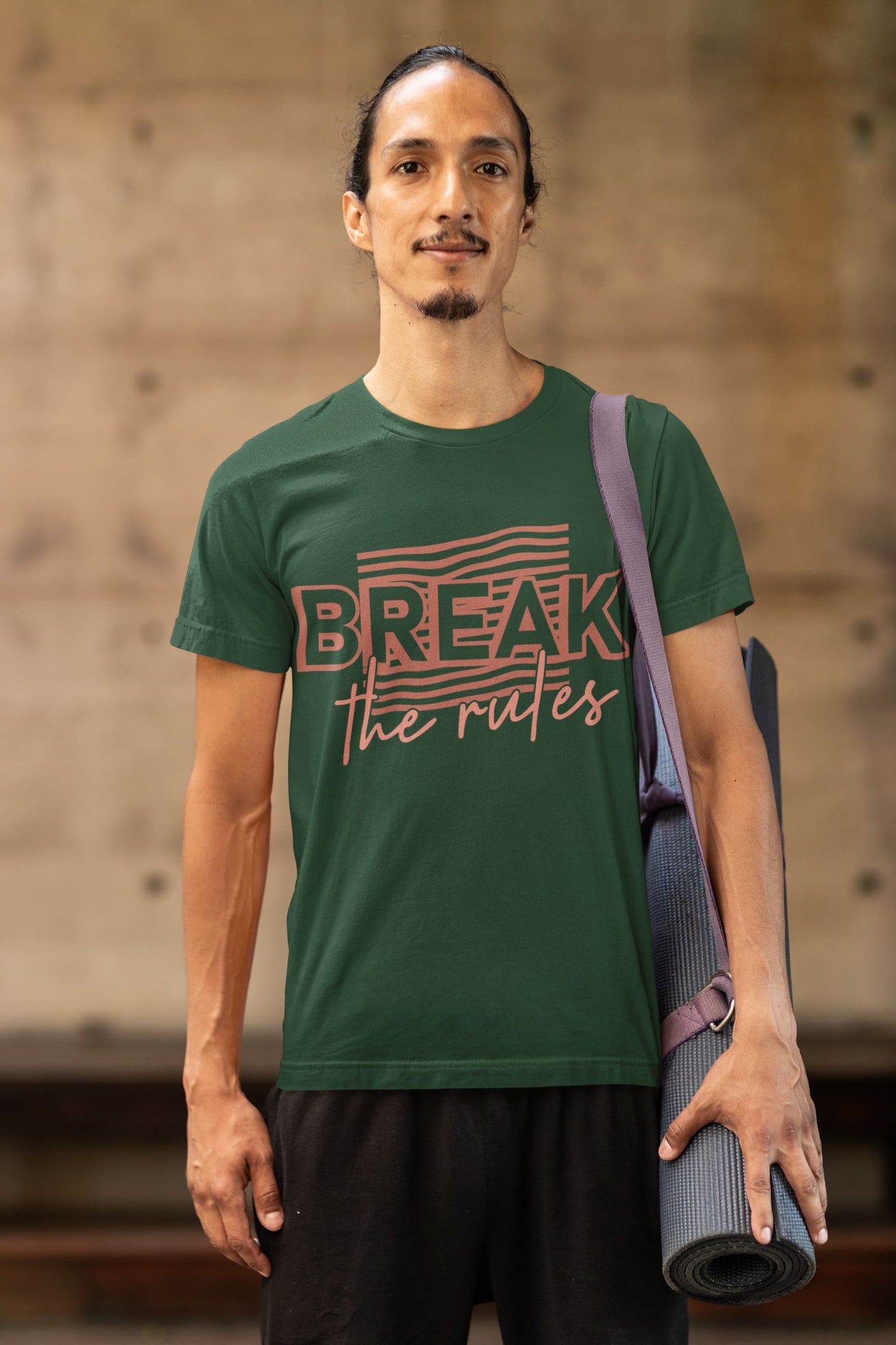 Men's Olive Green Round Neck T-shirts