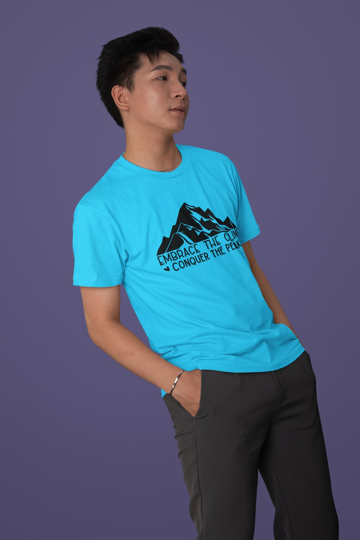 Karavirs® Absolute Sky Blue graphic tee for men India