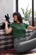 WOMENS OLIVE GREEN ROUNDNECK T-SHIRT