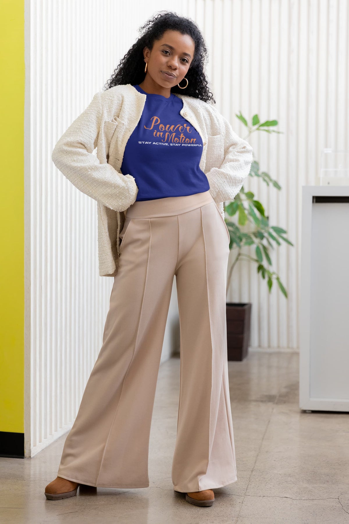 Karavirs® Potency Royal Blue graphic tee for women India