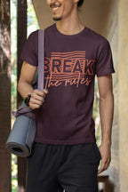Men's Burgundy Round Neck T-shirts