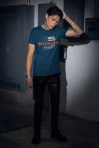 MENS NAVY BLUE ROUNDNECK T-SHIRT