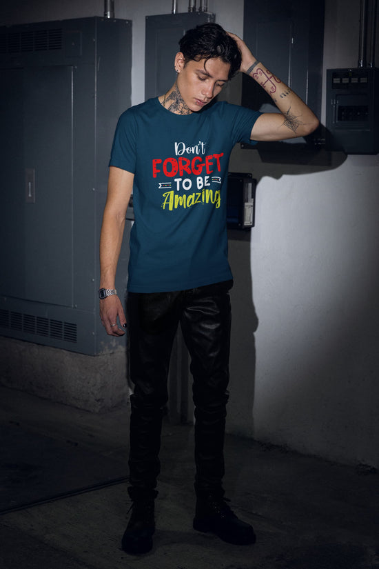 MENS NAVY BLUE ROUNDNECK T-SHIRT