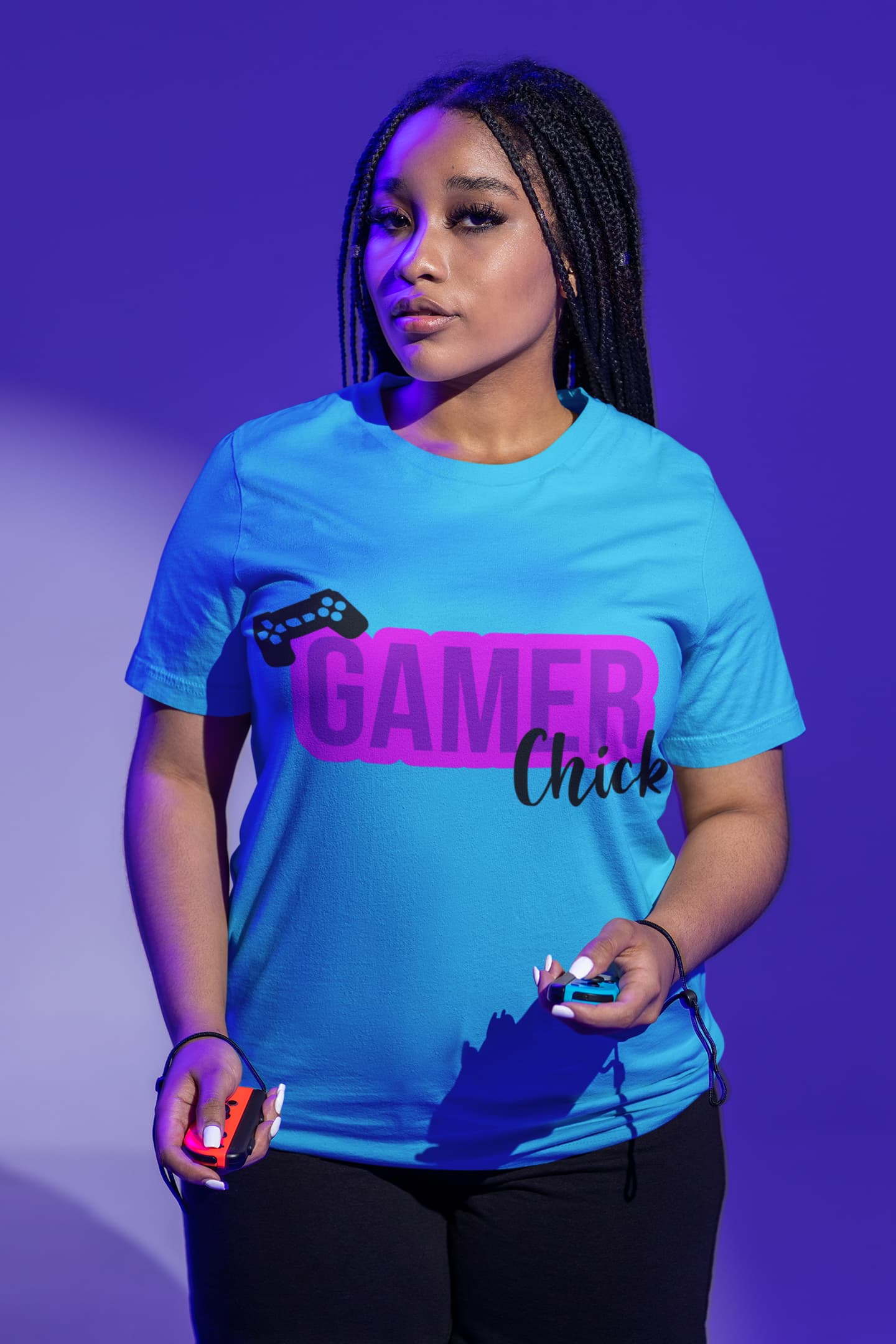 Women's Sky Blue Round Neck T-shirts