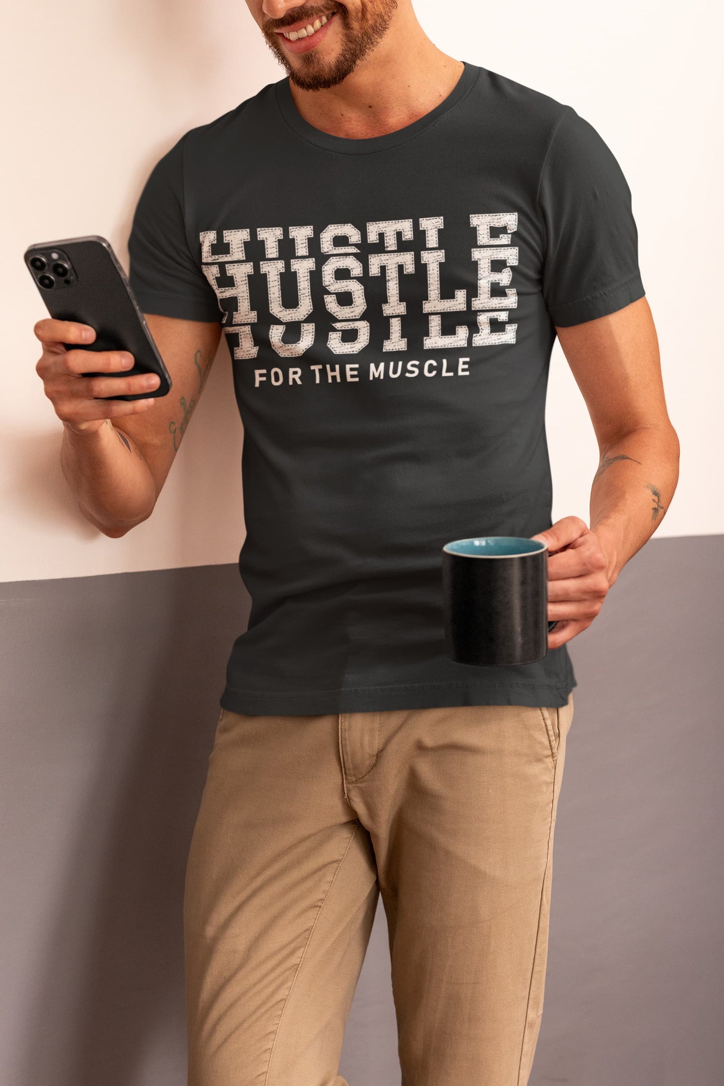 Men's Black Round Neck T-shirts