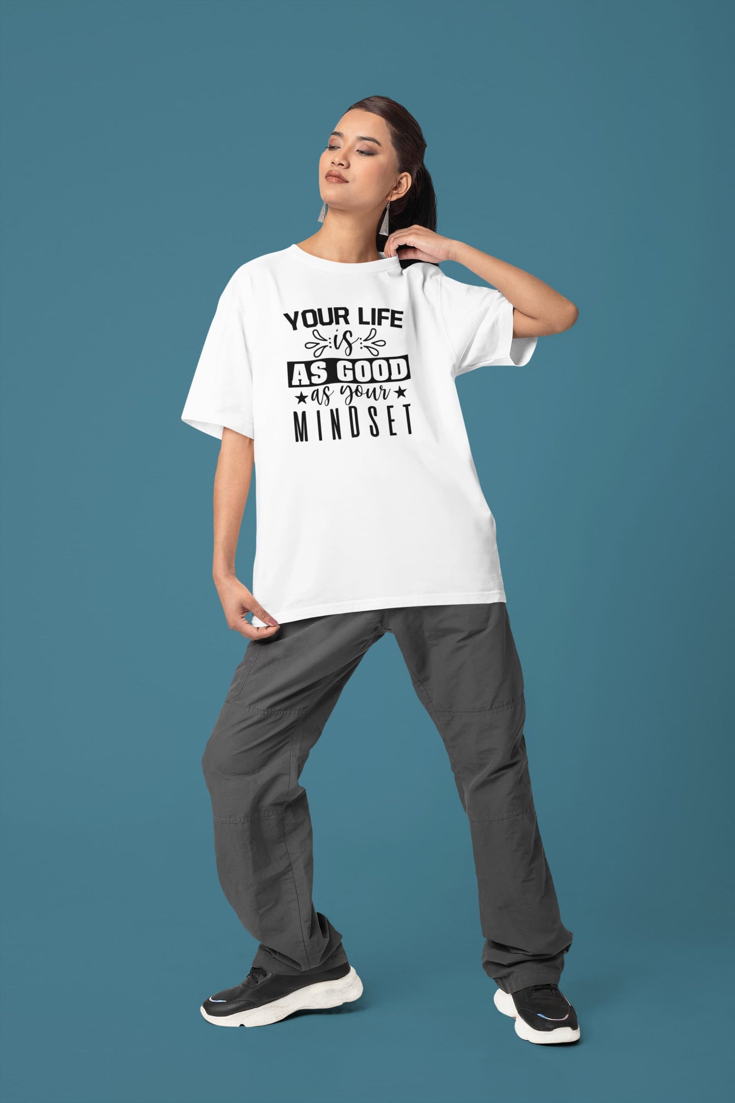 WOMENS WHITE OVERSIZED T-SHIRT