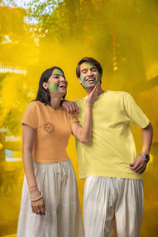 WOMENS MUSTARD YELLOW CROP TOP