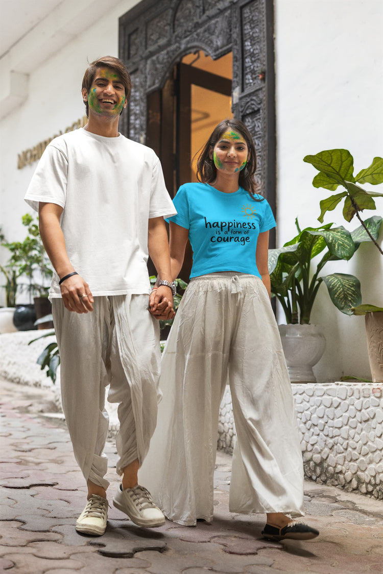 WOMENS SKY BLUE CROP TOP