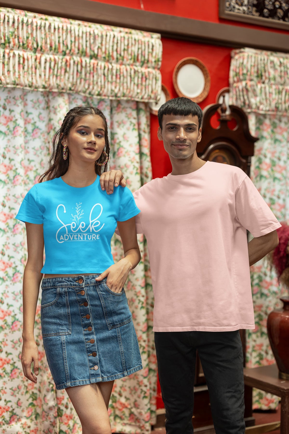 WOMENS SKY BLUE CROP TOP