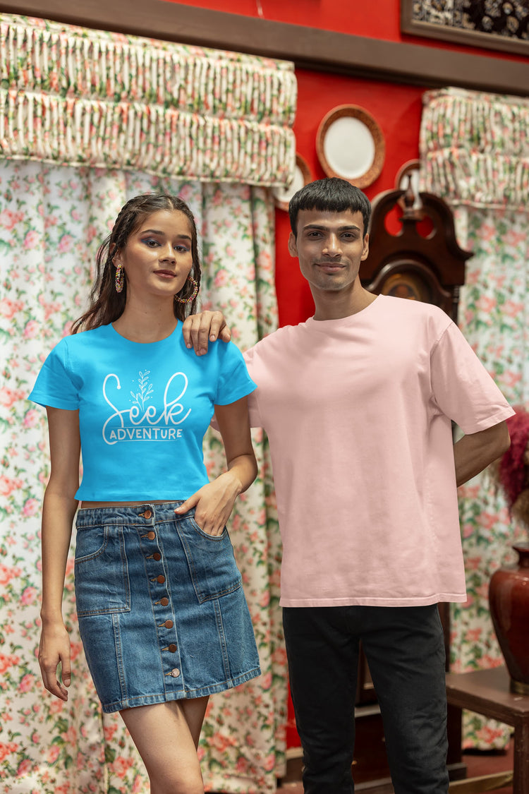 WOMENS SKY BLUE CROP TOP