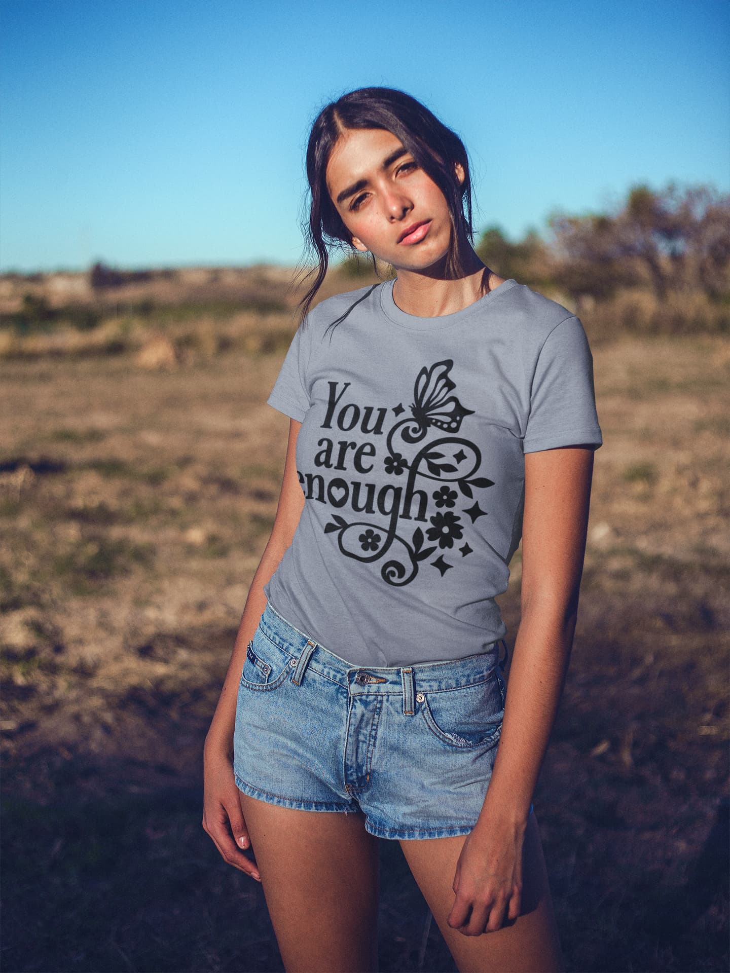 Women's Melange Grey Round Neck T-shirts